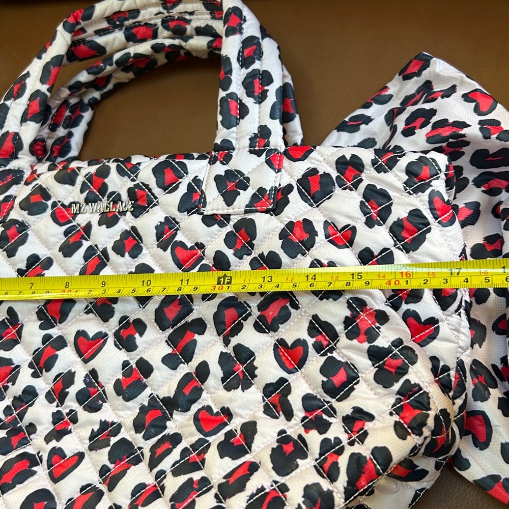 MZ Wallace Retro Heart leopard  Metro Tote Medium size. Excellent - Picture 9 of 12